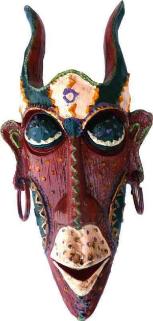Masque décoratif rouge.