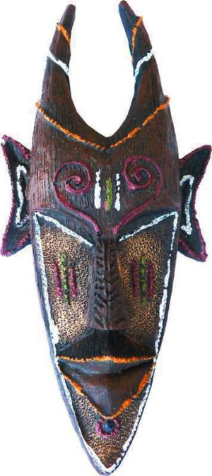Masque décoratif cornes