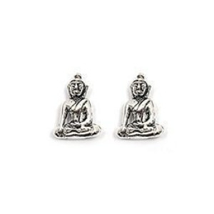 Clous d'oreilles bouddha en argent