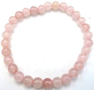 Bracelet quartz rose perles de 6 mm
