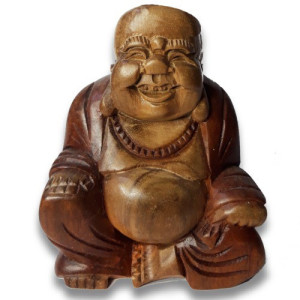 Bouddha en bois de suar 11 cm