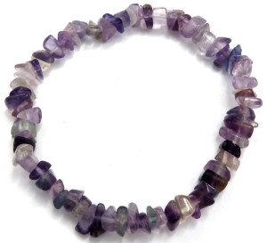 Bracelet fluorite multicolore chips