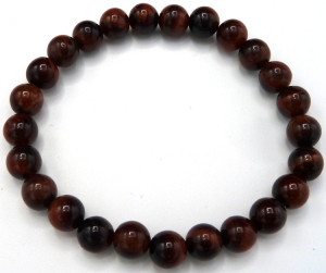 Bracelet oeil de taureau perles de 8 mm