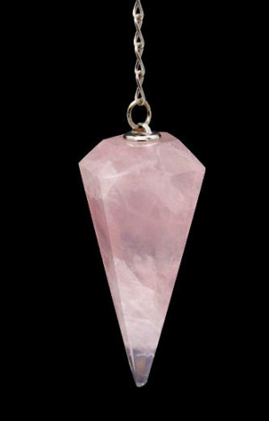 Pendule quartz rose 6 facettes