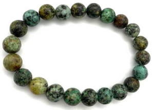 Bracelet Turquoise Africaine perles 8mm