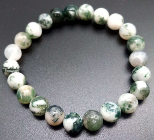 Bracelet Agate Arbre perles 8mm