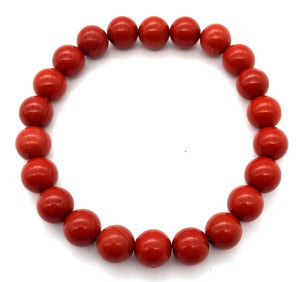 Bracelet Jaspe Rouge perles 8mm