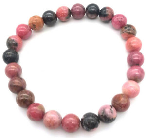 Bracelet Rhodonite perles 8mm