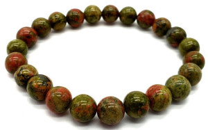 Bracelet Unakite perles 8mm