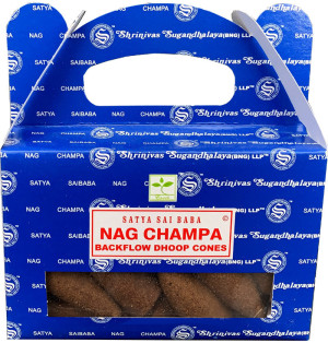 Backflow cônes nag champa encens satya