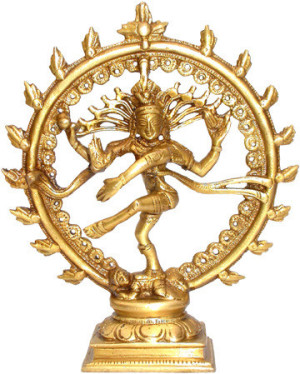 Statuette Shiva dansant en laiton de 16 cm