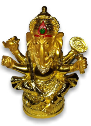 Statue ganesh doré 13 cm
