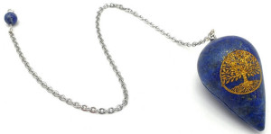 Pendule lapis lazuli arbre de vie