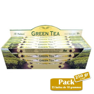 Pack d'encens de bâtons tulasi thé vert