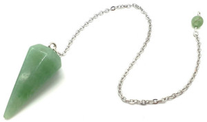Pendule aventurine verte 6 facettes