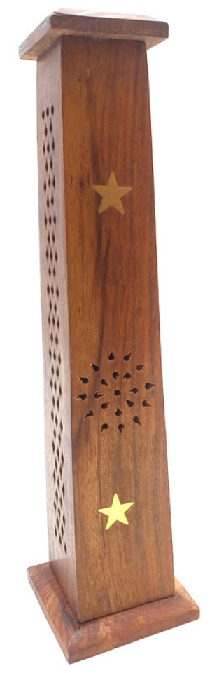 Porte encens grande tour motifs étoiles