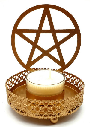 Bougeoir à réflexion pentacle