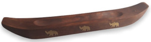 Porte encens bois pirogue.