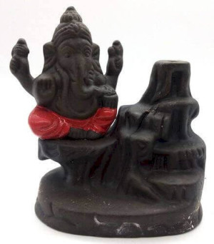 Porte encens bakcflow céramique ganesh 14 cm