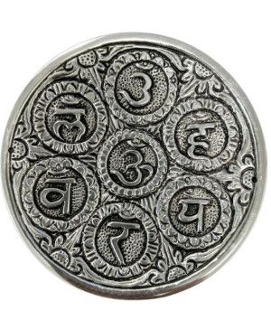 Porte encens en métal motifs 7 chakras