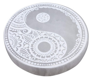 Plaque de sélénite Feng Shui 10 cm