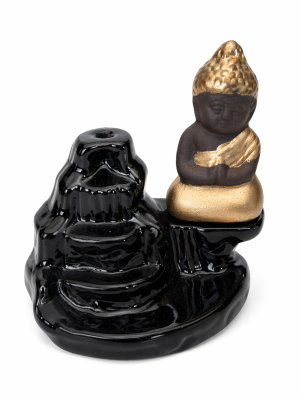 Porte-Encens Backflow Céramique Bouddha 14cm