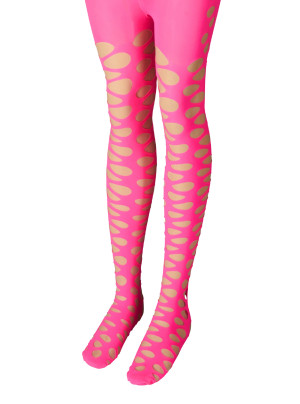 Lochstrumpfhose in neonpink für Damen | Kostüm für Halloween & Karneval | Deiters