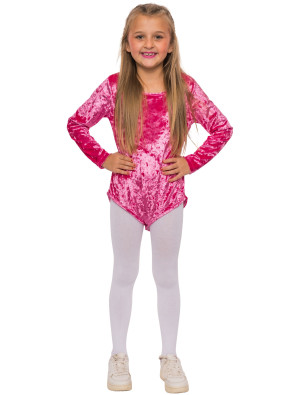 Body langarm Samt in pink für Mädchen | Kostüm für Halloween & Karneval | Deiters