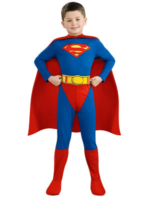 Superman 3-tlg. Kinder rot/blau 4-6 Jahre