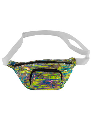 Bauchtasche mit Pailletten grün