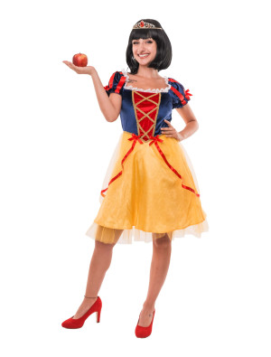 Kleid Waldprinzessin Damen blau/gelb M