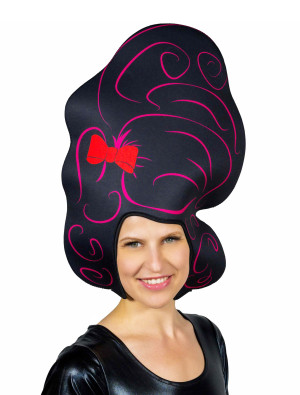 Perücke Comic Girl Schaumstoff schwarz
