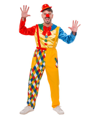 Hose Clown mit Trägern bunt S/M