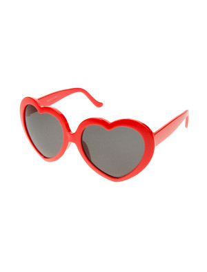 Brille Herz rot