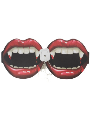 Girlande Halloween Vampir schwarz/weiß/rot | Partydeko für Karneval, Halloween & mehr | Deiters