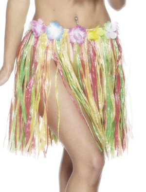 Hawaiirock mit Blumen 46cm bunt
