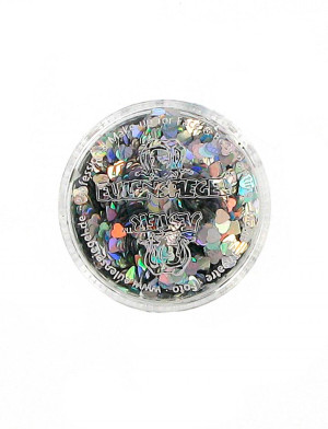 Glitzer Herzen silber 6g