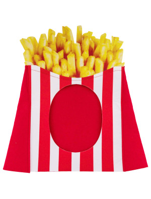 Mütze Fast Food Pommes rot/weiß one size