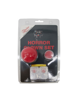 Schmink-Set Horror-Clown 4-tlg. schwarz/weiß/rot | Schminke zum Verkleiden für Karneval & Halloween | Deiters