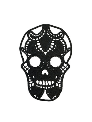 Körpertattoo Totenkopf schwarz