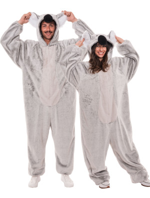 Overall Plüsch Koala Damen für Herren in grau | Karneval | Tierkostüme | Deiters
