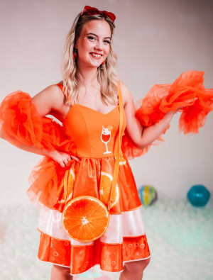 Boa aus Tüll 180cm orange