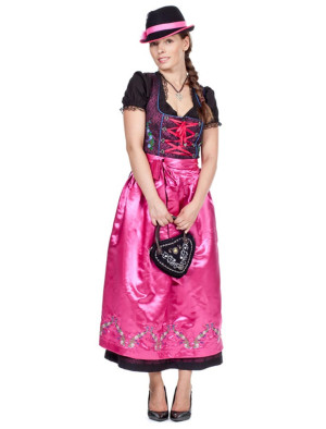 Dirndl lang, Damen, Blau | Trachtenmode für Oktoberfest | Deiters