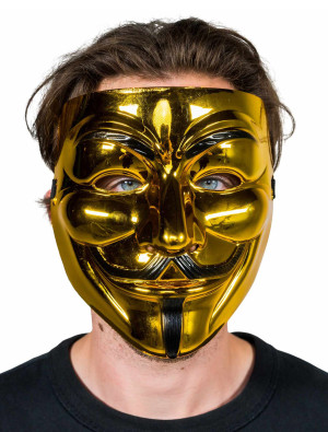 Maske Anonym gold | Kostümzubehör & Accessoires für Karneval & Halloween | Deiters