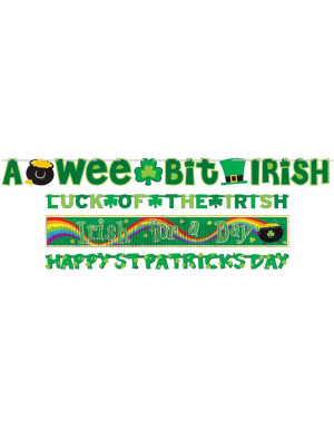 Girlande St. Patricks Day 4 Stk. grün