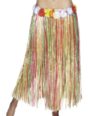 Hawaiirock mit Blumen 75cm bunt