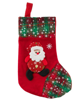 Weihnachtssocke Santa rot/weiß | Partydeko für Karneval, Halloween & mehr | Deiters