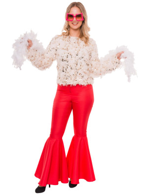 Schlaghose Damen rot L/XL
