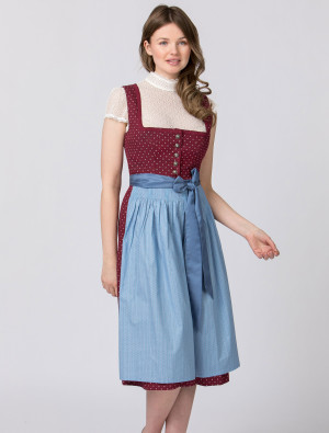 Dirndl Julina, Damen, Bordeaux | Trachtenmode für Oktoberfest | Deiters