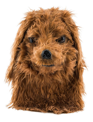 Vollmaske Hund mit beweglichem Mund braun